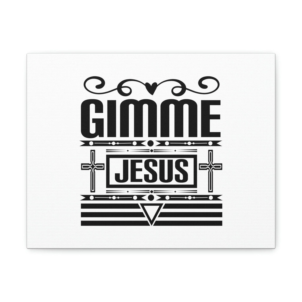 Scripture Walls John 1:14 Gimme Jesus Black Lines Bible Verse Canvas Christian